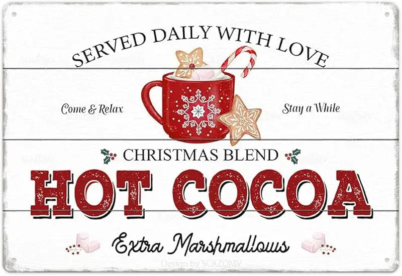Christmas themed winter gingerbread bakery metal logo retro home kitchen coffee shop wall decoration