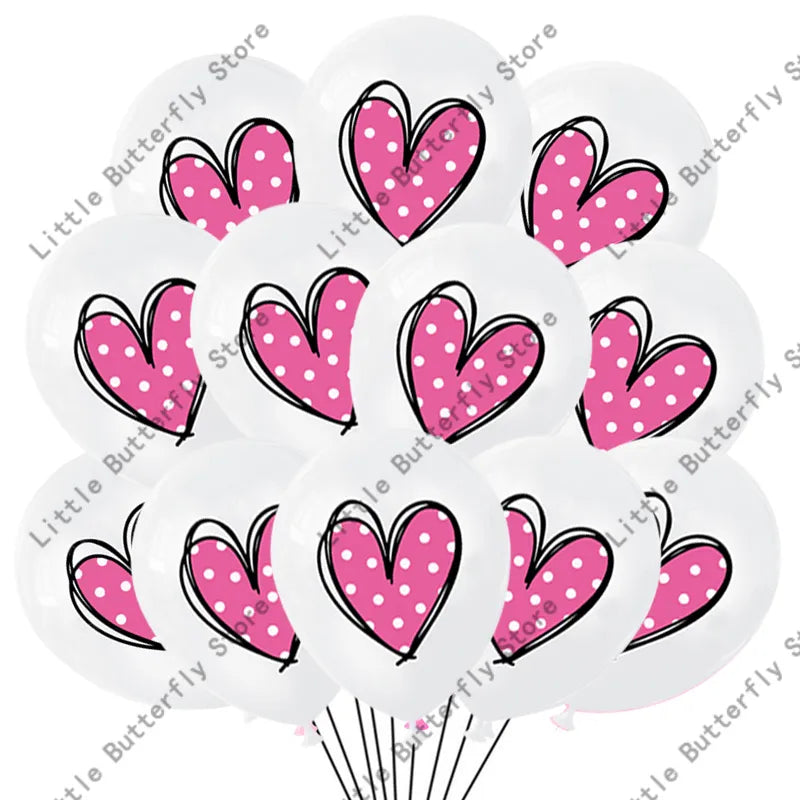 Disney 10/20/30pcs 12 Inch Pink Minnie Mouse Latex Balloon Party Supplies Party Balloon Balloons for Birthday Party Decorations