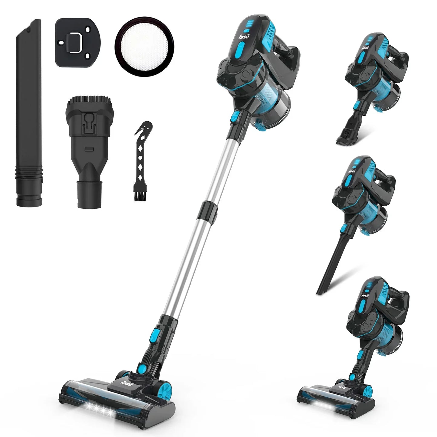 Cordless Vacuum Cleaner, 20KP Stick Vacuum up to 40min Runtime, 6-in-1 Cordless Vacuum for Household Cleaning.