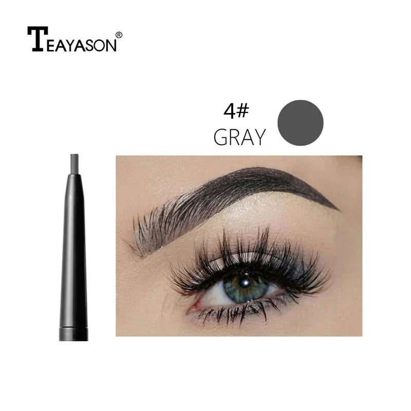 Waterproof Natural Long Lasting Paint Tattoo Eyebrow With Brush Black Brown Eyebrow Pencil Makeup Tools
