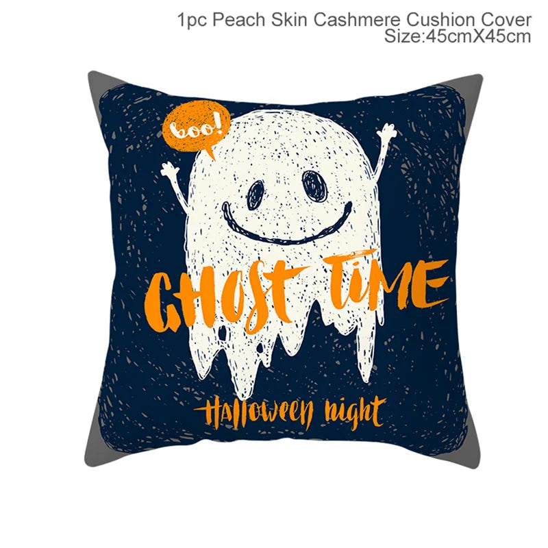 Happy Halloween Banner Bloody Bat Pumpkin Ghost Print Party Backdrop Hanging Banner Halloween Party Decoration For Home