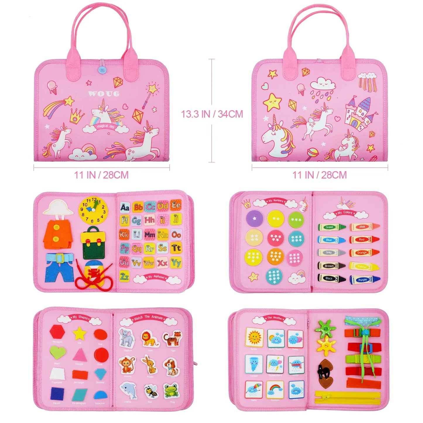 Montessori Busy Board Toys For Toddlers Busy Book For Fine Motor Educational Learning Activities With Life Skills Sensory Toys