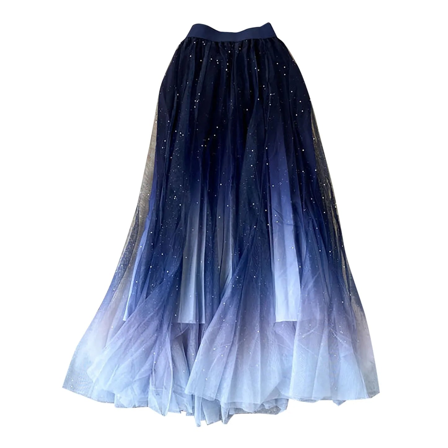 Skirts for Women Short Women's Fairy Tulle SKIRT Starry Sky Gradient Color Mesh Skirt High Waist A Line Pleated Skirt Plaid