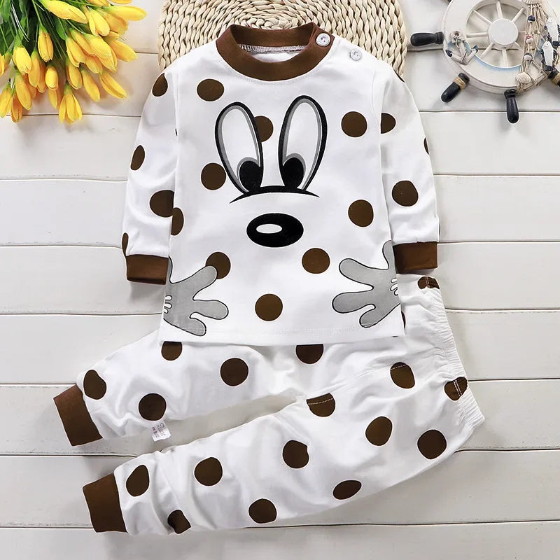 Kids Clothes Children Sets Children's Clothing Boys Girls CottonAutumn winter Clothing Pants Sleepwear Christmas Gift