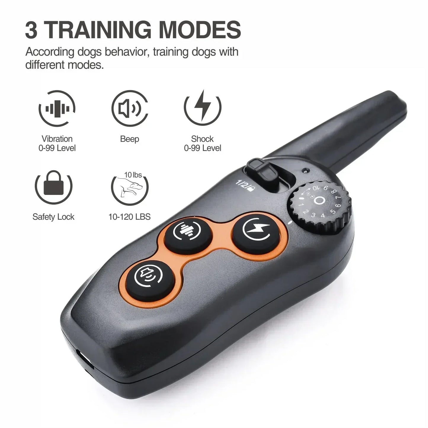 Automatic Bark Stopper Collar, Remote Control Electric Dog Training Device, Pet Training Waterproof Pet Dog Collar for All Dog