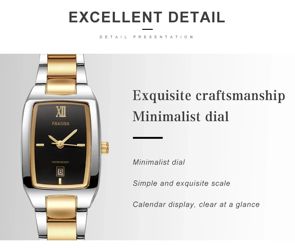 WWOOR Luxury Woman's Watch Elegant Waterproof Stainless Steel Watch for Ladies Dress Square Quartz Women's Watches Reloj mujer