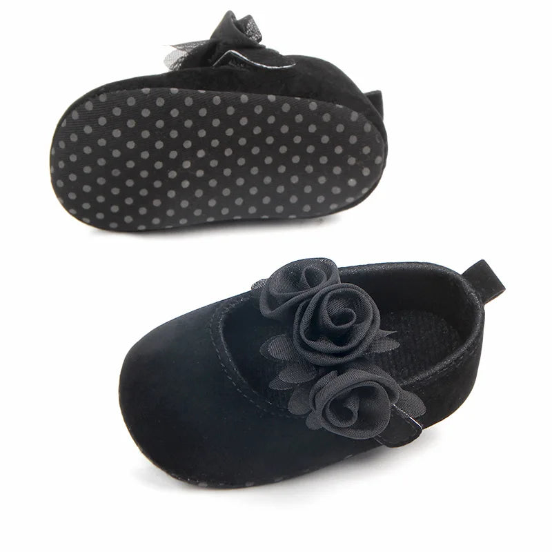 Baby Girl Shoes First Walkers Flower Pattern Fabric Cotton Shoe Unisex Non-slip Breathable Soft Bottom Toddler Crib 0-18M