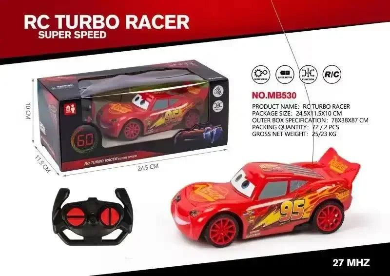 New Disney Pixar Cars 3 Electric Toy Car Lightning Mcqueen Four Channel Cross-country Remote Control Car Model Toy Children Gift
