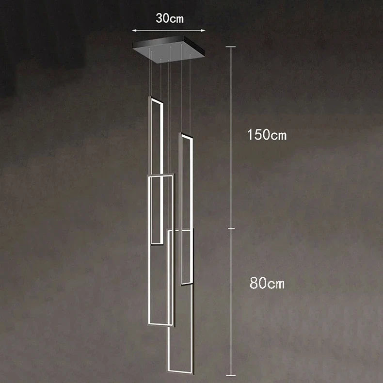 Modern ring stairs led lights pendant light lamps for living room led Chandeliers for dining room hanging light indoor lighting