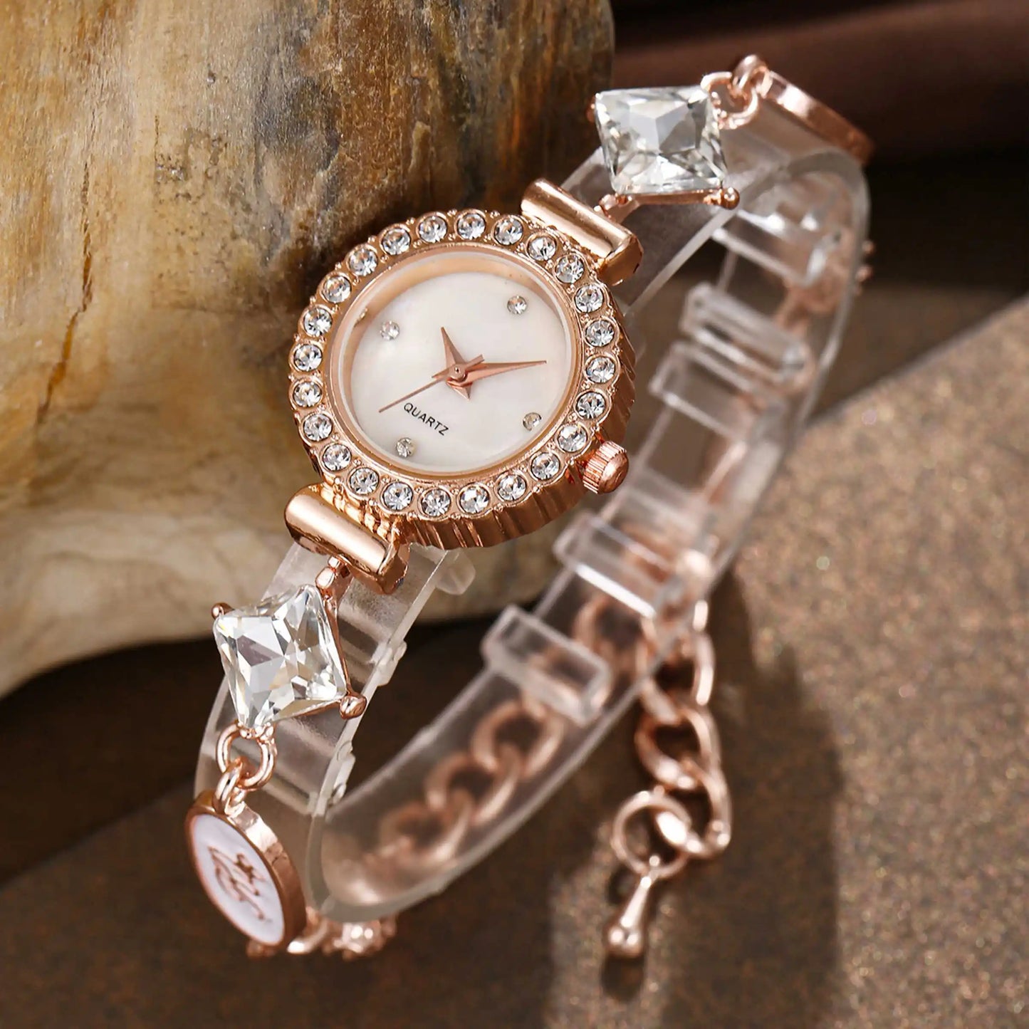 Exquisite women's bracelet watch set, 3 pieces/set women's watch combination, ideal gift for her