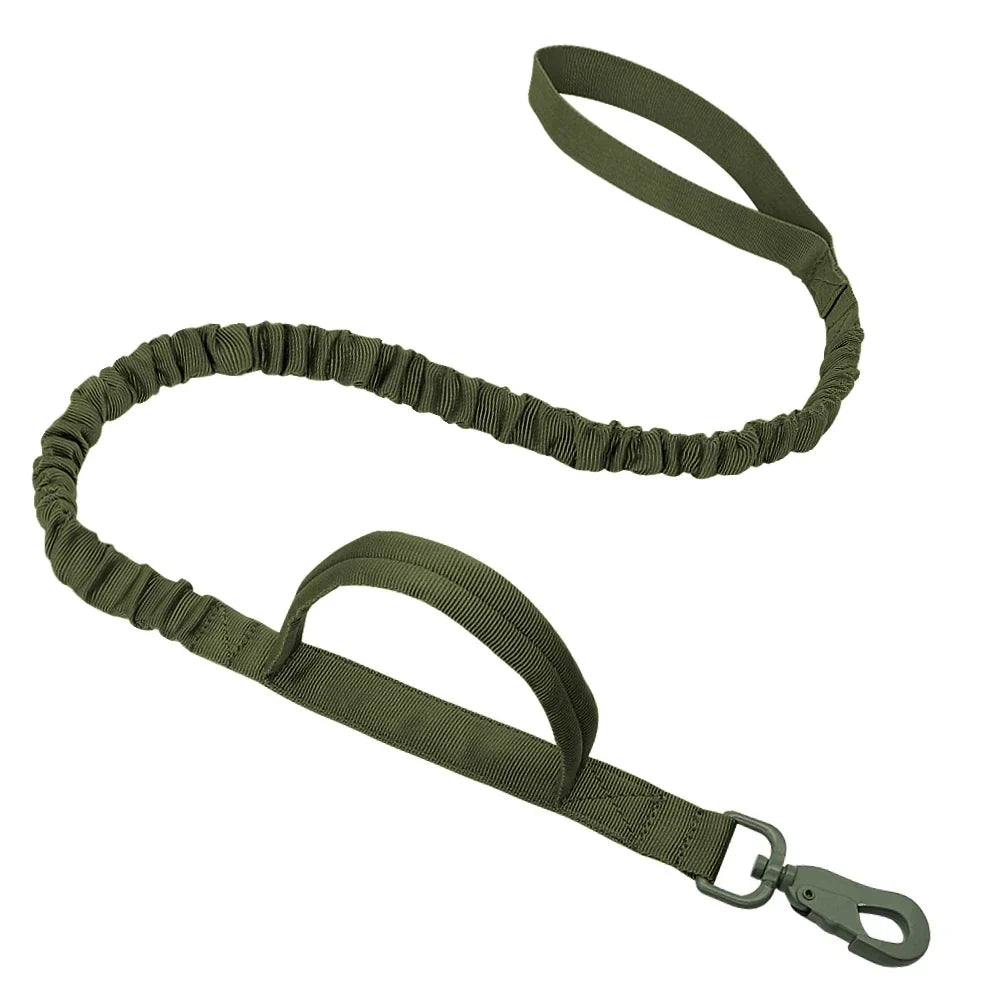 Adjustable Pet Tactical Dog Collar Durable Double Buckle German Shepherd Training Leash and Collar Large Medium Dogs Accessories