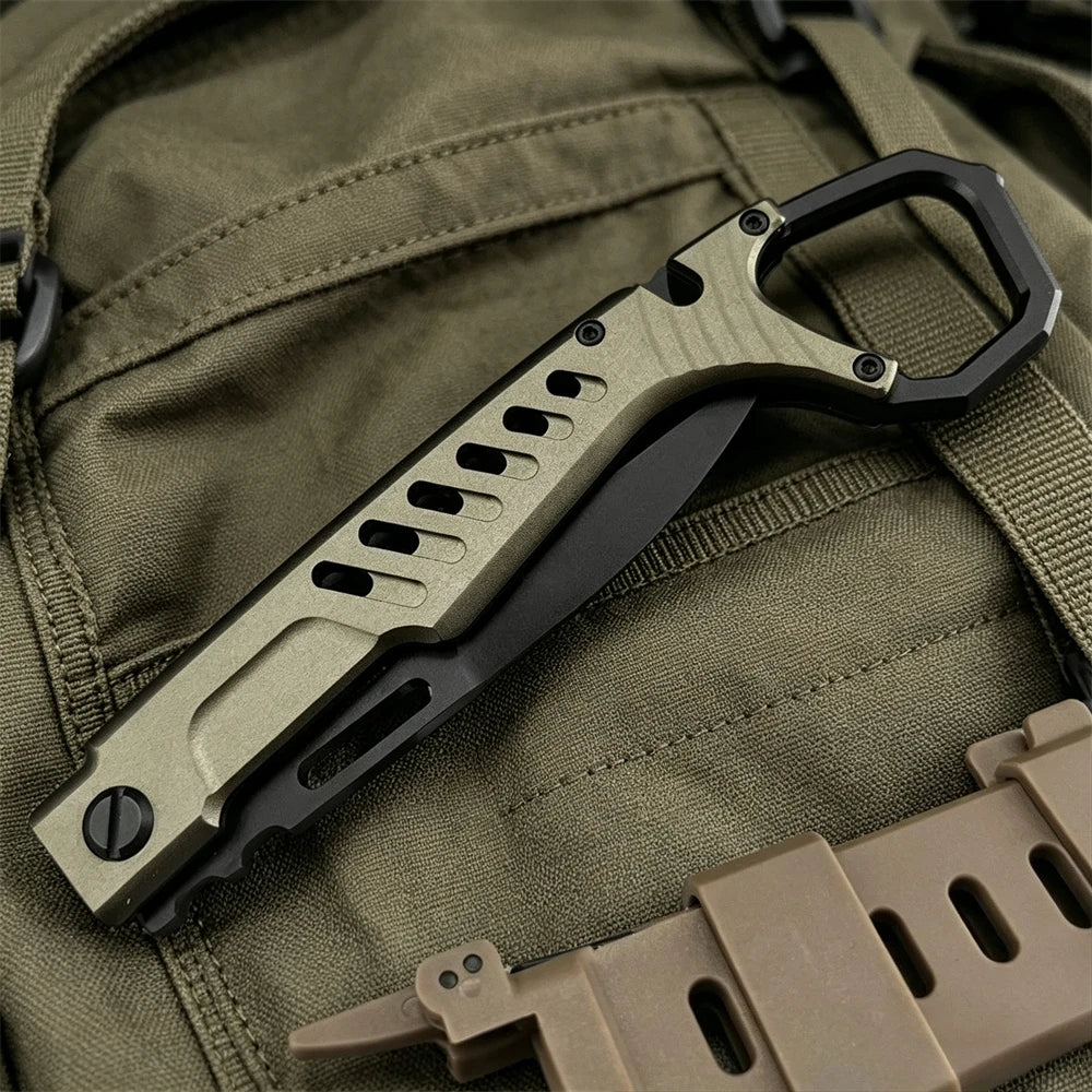 Folding Pocket Knife with Premium N690 Blade T6 Aluminum Handle Multi-Purpose Portable Utility Tool for Camping & Daily Carry