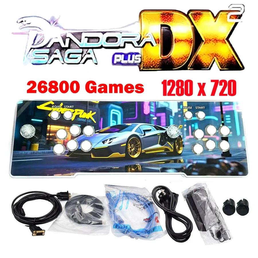 26800 Pandora Saga Dx2 Box Arcade Console 2025 Multiplayer Joystick 720P HD Output TV Games Suitable for Family Entertainment
