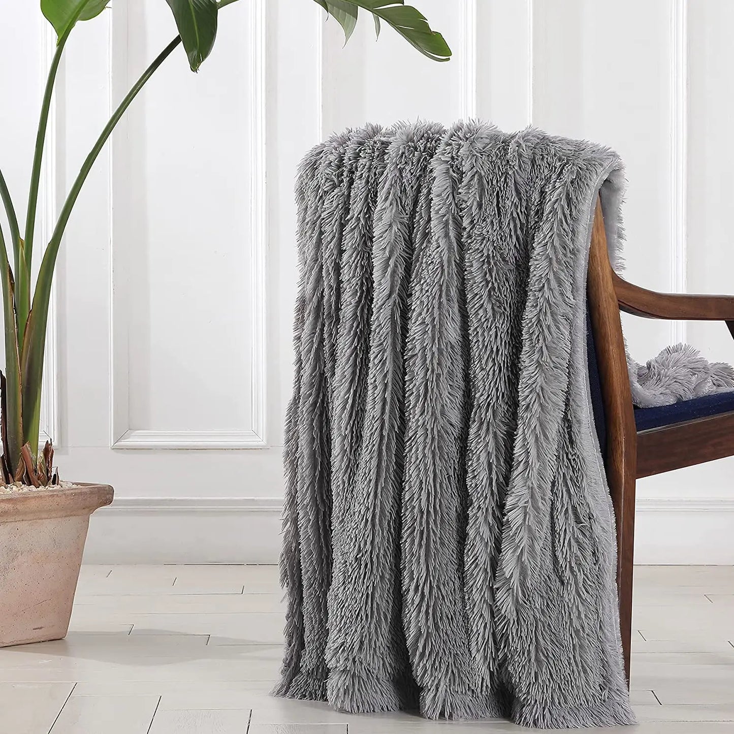 Thickened Fluffy Blanket Warm Spring Bedspread on the bed Stitch plaid sofa cover Double side blankets and throws for Home decor