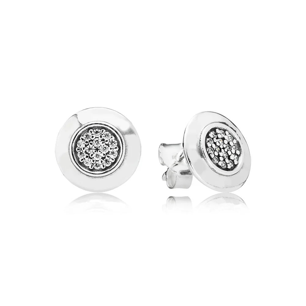 925 Sterling Silver Stud Earring Love Heart Crown Hoop Signature Logo Earrings For Women Making Wedding Party Engagement Jewelry