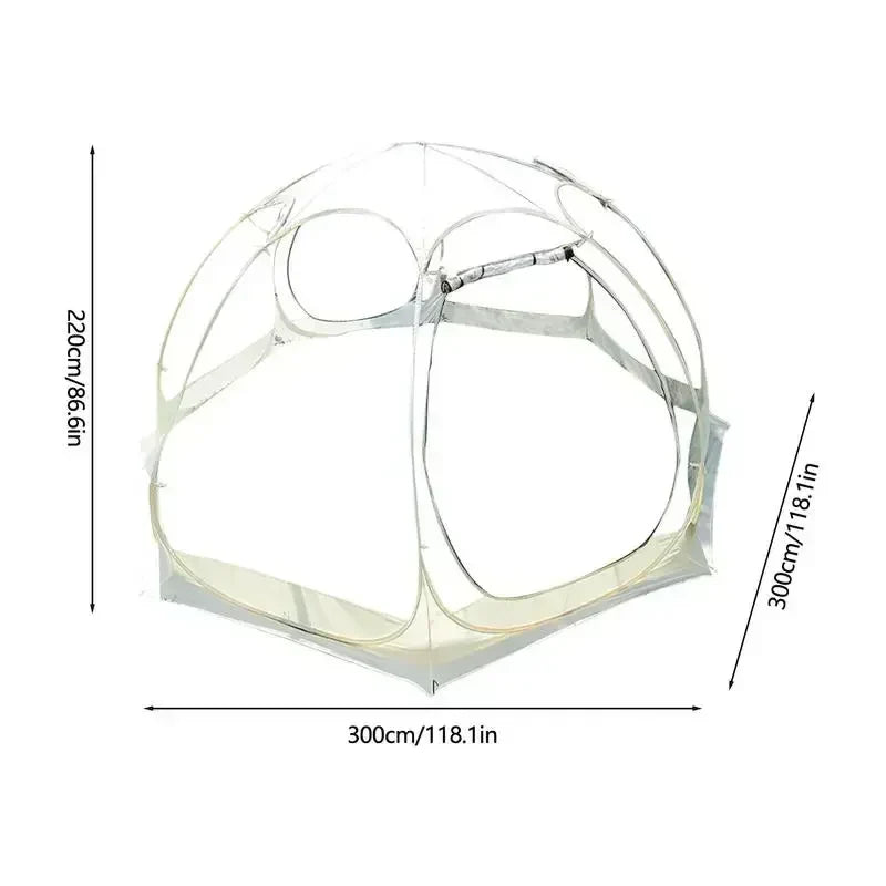Transparent Camping Tent 4-8 Person , Dome  Spherical 360 Degree Panoramic Outdoor Sun Room