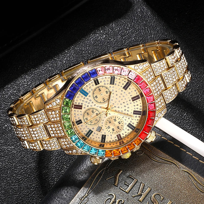 Diamond Women's Watches Gold Watch Ladies Wrist Watches Luxury Brand Rhinestone Women Bracelet Set Watches Female Relogio