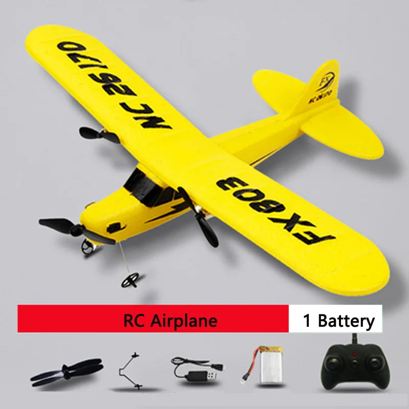 DIY RC Plane Toy EPP Craft Foam Electric Outdoor Remote Control Glider FX-801 901Remote Control Airplane DIY Fixed Wing Aircraft