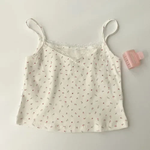 Camisole women's tops Summer short tops 2021 new Vintage lace slim warm joker ladies bottoming cute tops for women Camis