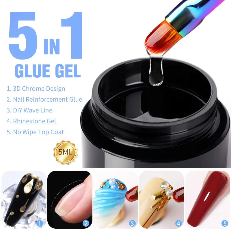 BORN PRETTY Non Stick Hand Solid Extension Nail Gel Polish Clear Pink Nude Aurora Luminous 3D Modeling Carving Nail  Gel