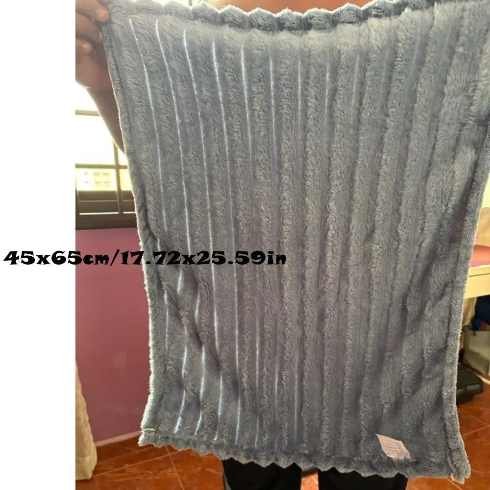 New Double Sided Warm Blanket Skin-Friendly Warm Conditioning Quilt Ultra Soft Solid Color Striped Blankets