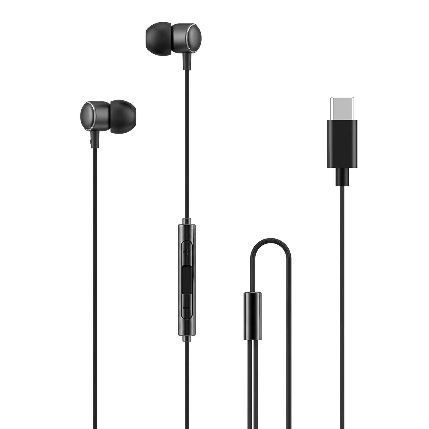 Noise Reduction Wired Headphones Type C Wired Earphones With HD Mic Earbuds For Xiaomi Realme Samsung Galaxy S25 S24 S23 S22 S21