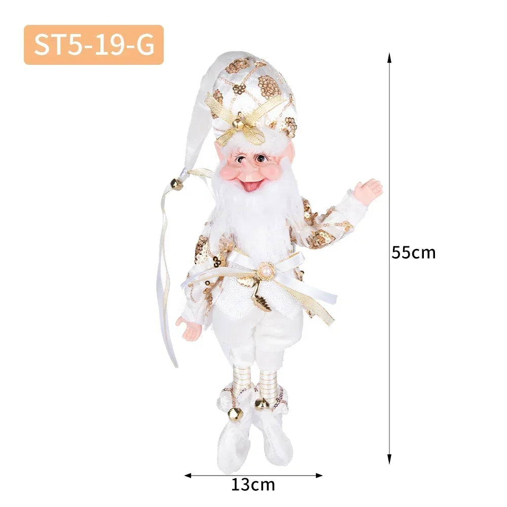 2024 New Christmas Elf Plush Toy Home Decor Couple Elves Holiday Dolls Toy New Year Gift Kids Room Decoration Navidad Natal Xmas