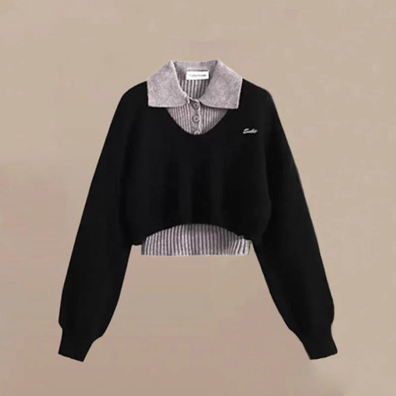 Three-Piece Set for Women, Tank Top, Sweater, Work Pants, Women's Clothes, Advanced Fashion, Autumn and Winter, 2024