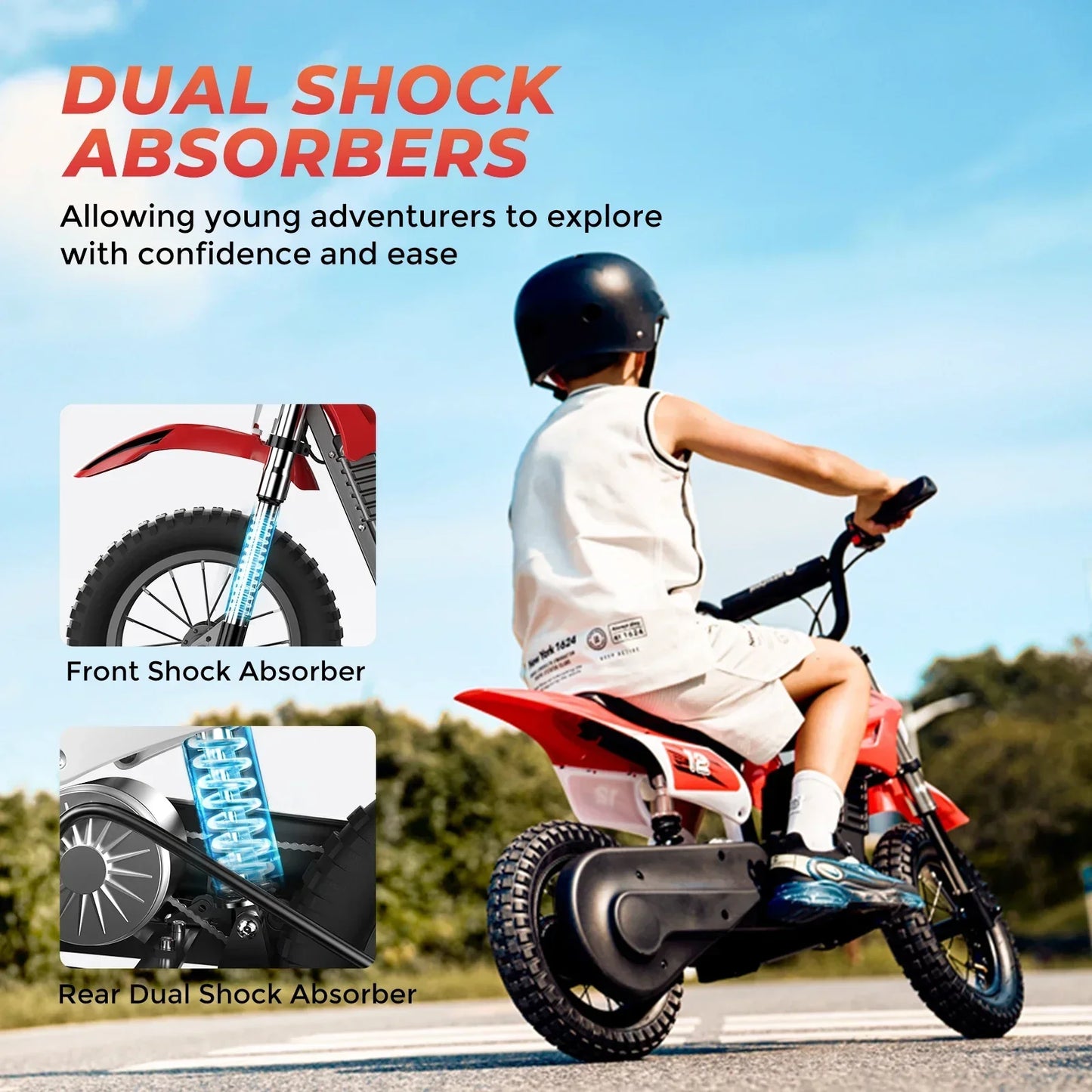 lsinwheel A12 350W Motor Children's Electric Bicycle, 36V 5.2Ah Battery,12 inch inflatable tire City E-bike.