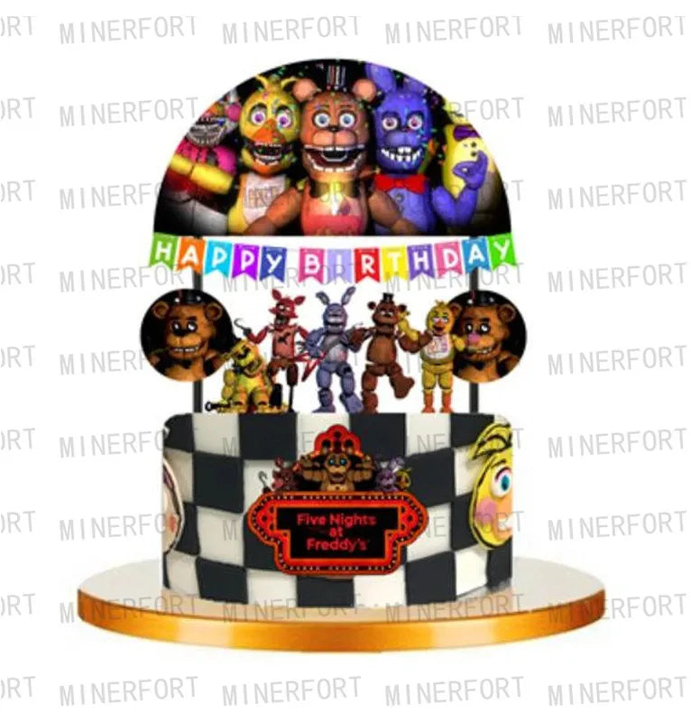 FNAF Five Nights Freddyed Birthday Party Decorations Disposable Tableware Cup Plate Party Supplies