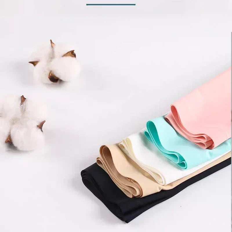 2Pcs Women Ice Silk Boxer Panties Cotton Crotch Antibacterial Underpants Sexy Seamless Safety Pants Thin Fast Dry Underwear