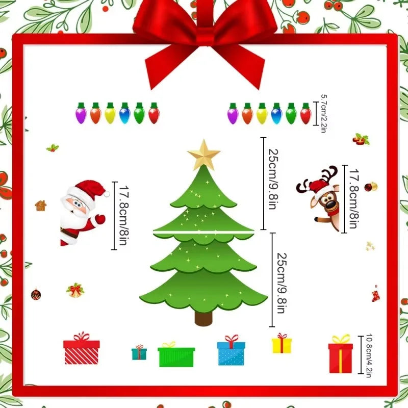 Christmas Themed Magnetic Sticker  3D Christmas Cartoon Magnet Fridge Stickers Soft PVC Magnetic Refrigerator Magnets