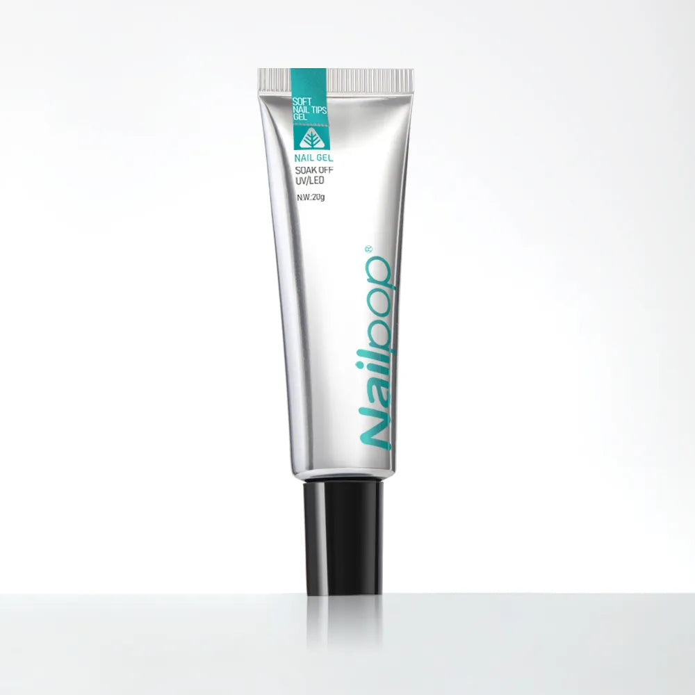 Nailpop Solid Nail Patch Gel Easy Stick Gummy Adhesive Bond UV Glue For American Pose Capsule Tips Strong Adehesion 10ml