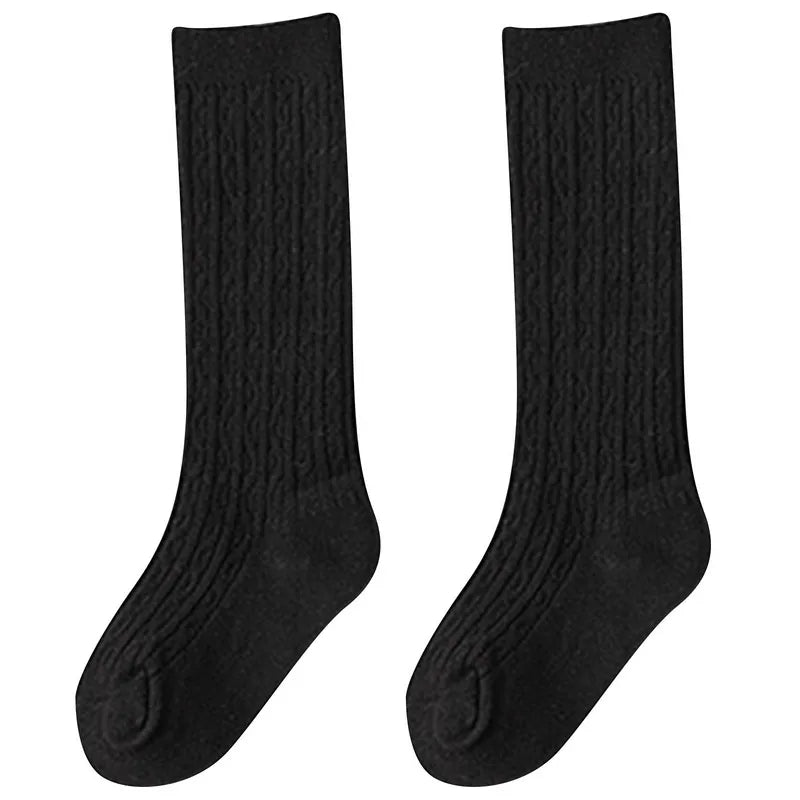 Baby Girl Accessories Kids Socks Clothes Fashion Stockings Pure Color Knee High Anti Skid Warm Breathable Socks Fall Winter