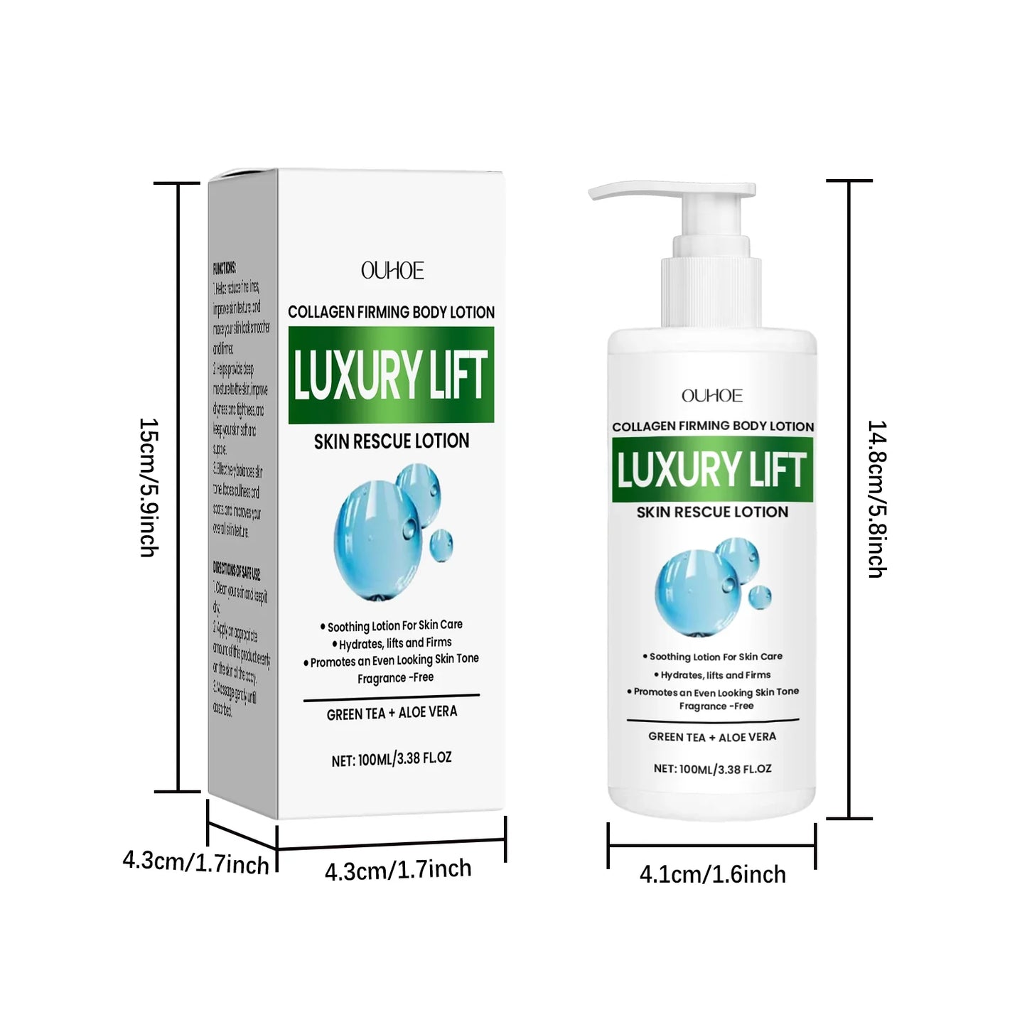 OUHOE Collagen Firming Body Lotion - Reduce Fine Lines, Balance Skin Tone, Deep Moisturize, Non - greasy