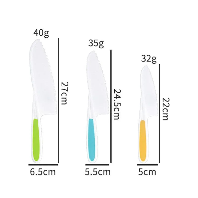 Plastic knife fruit knife set does not hurt hand-cut vegetable cutting cake toy knife set