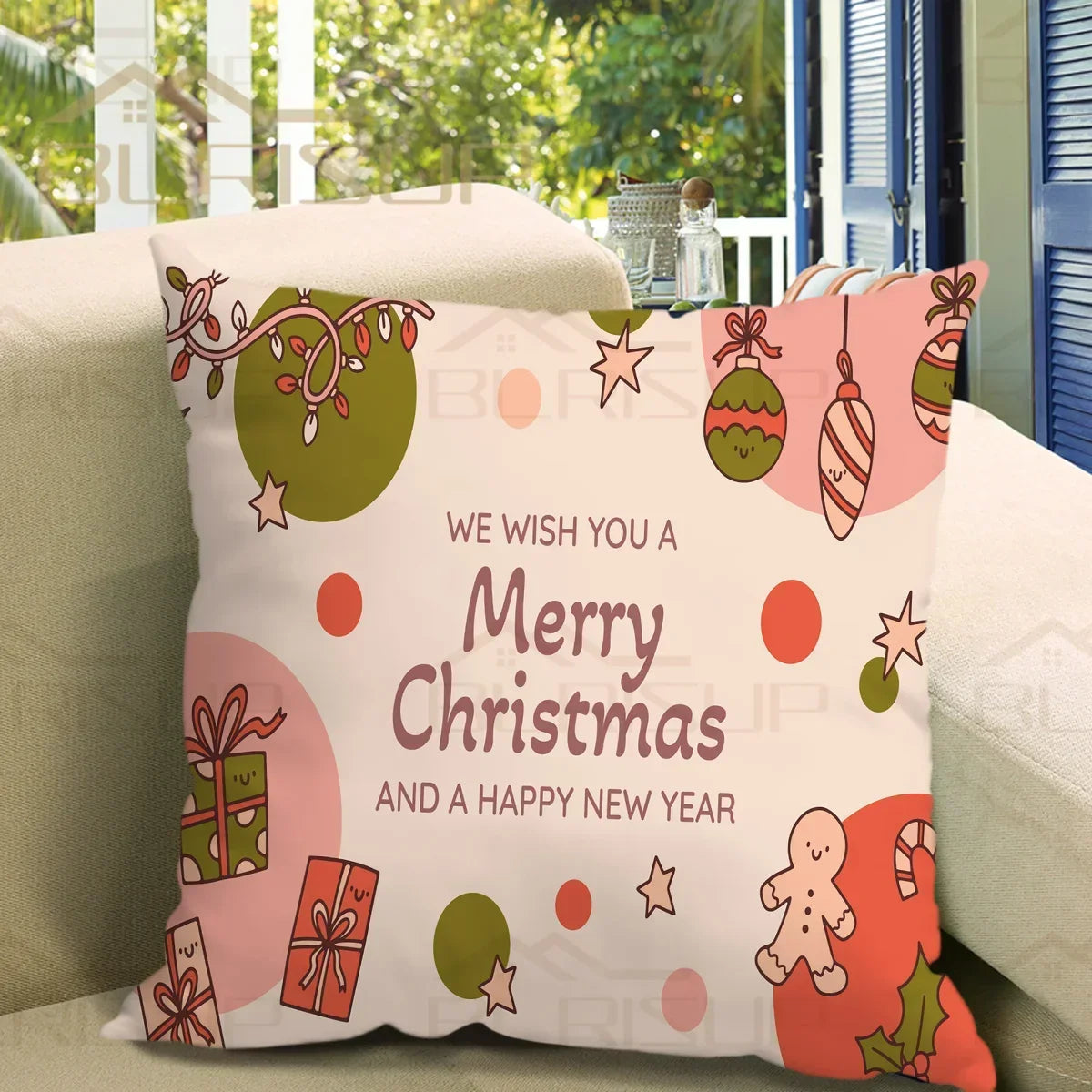 Bedroom Living Room Home Decor Merry Christmas Cushion Cover Pillowcase Christmas Ornament Home New Year Gifts