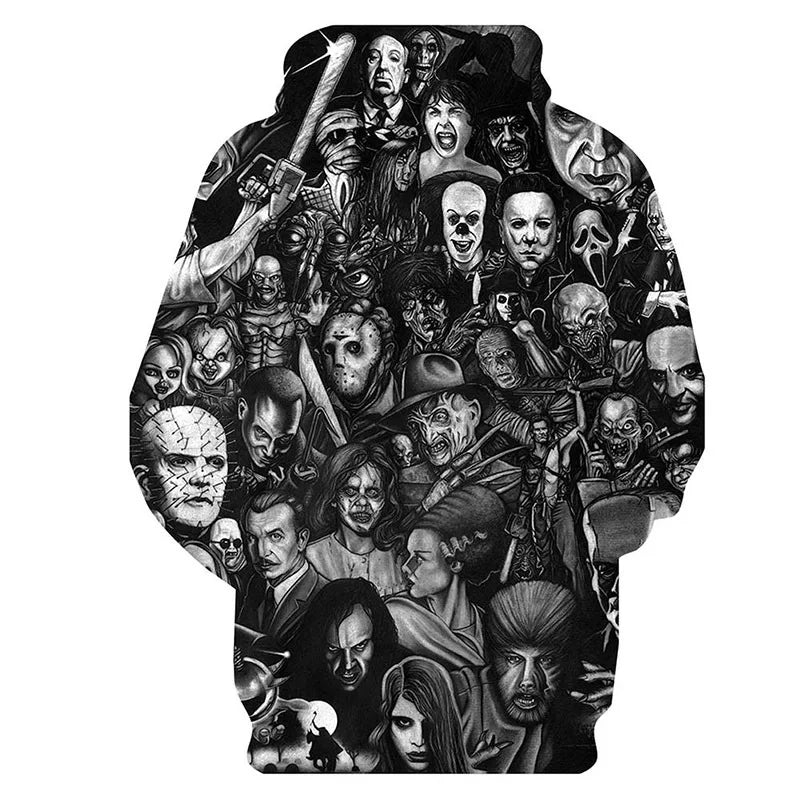 New Arrival Personality Hoodies ,Horror Movies 3D Printed Pullover.