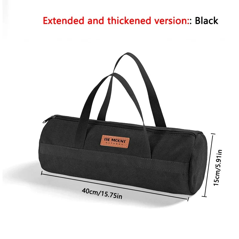 Camping Tools Storage Bag Large Capacity Cylinder Tent Stake Bag Lightweight Tent Peg Ground Nail Holder Bag for Outdoor Camping