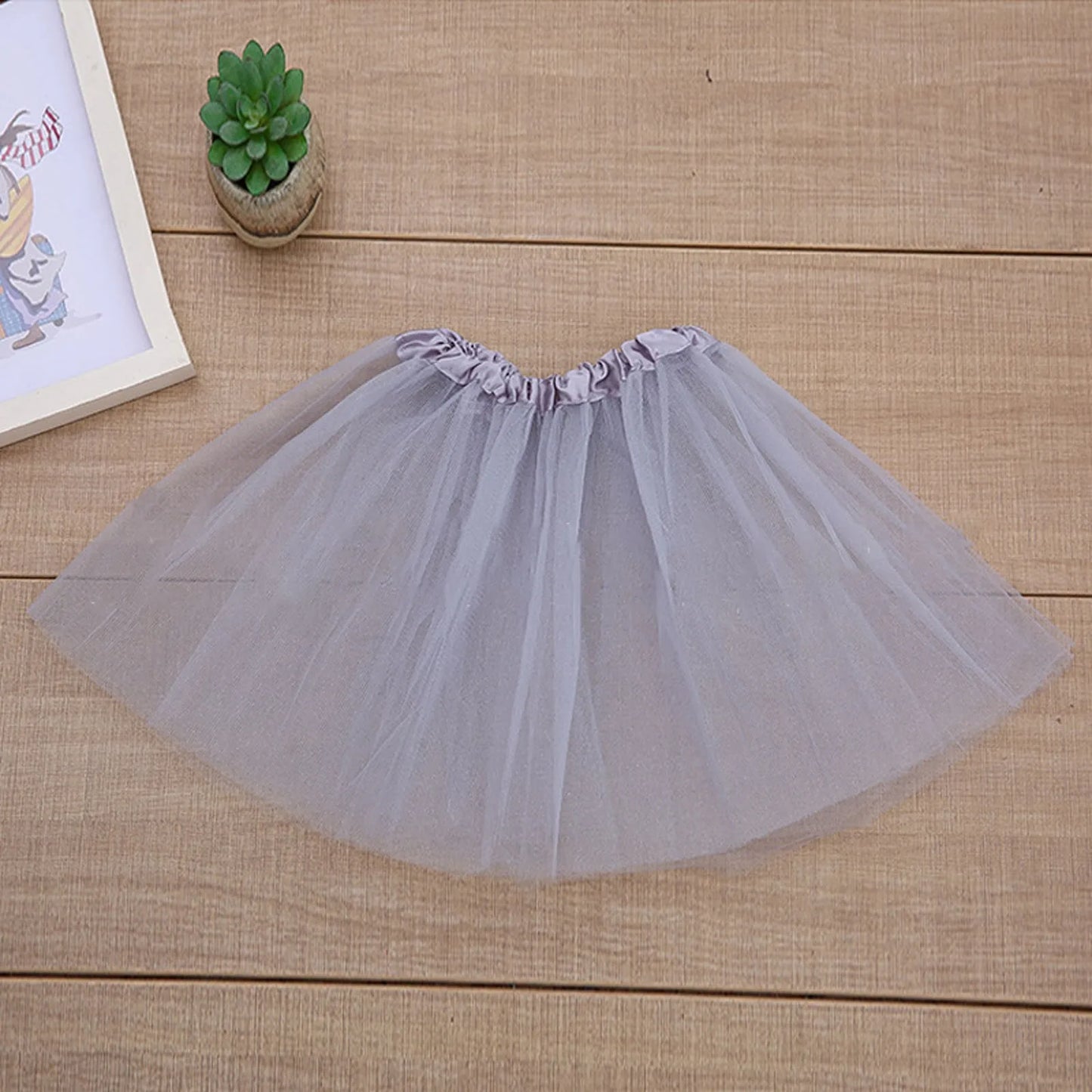 Fashion Kids Mesh Princess Solid Color Dance Ballet Tutu Faldas