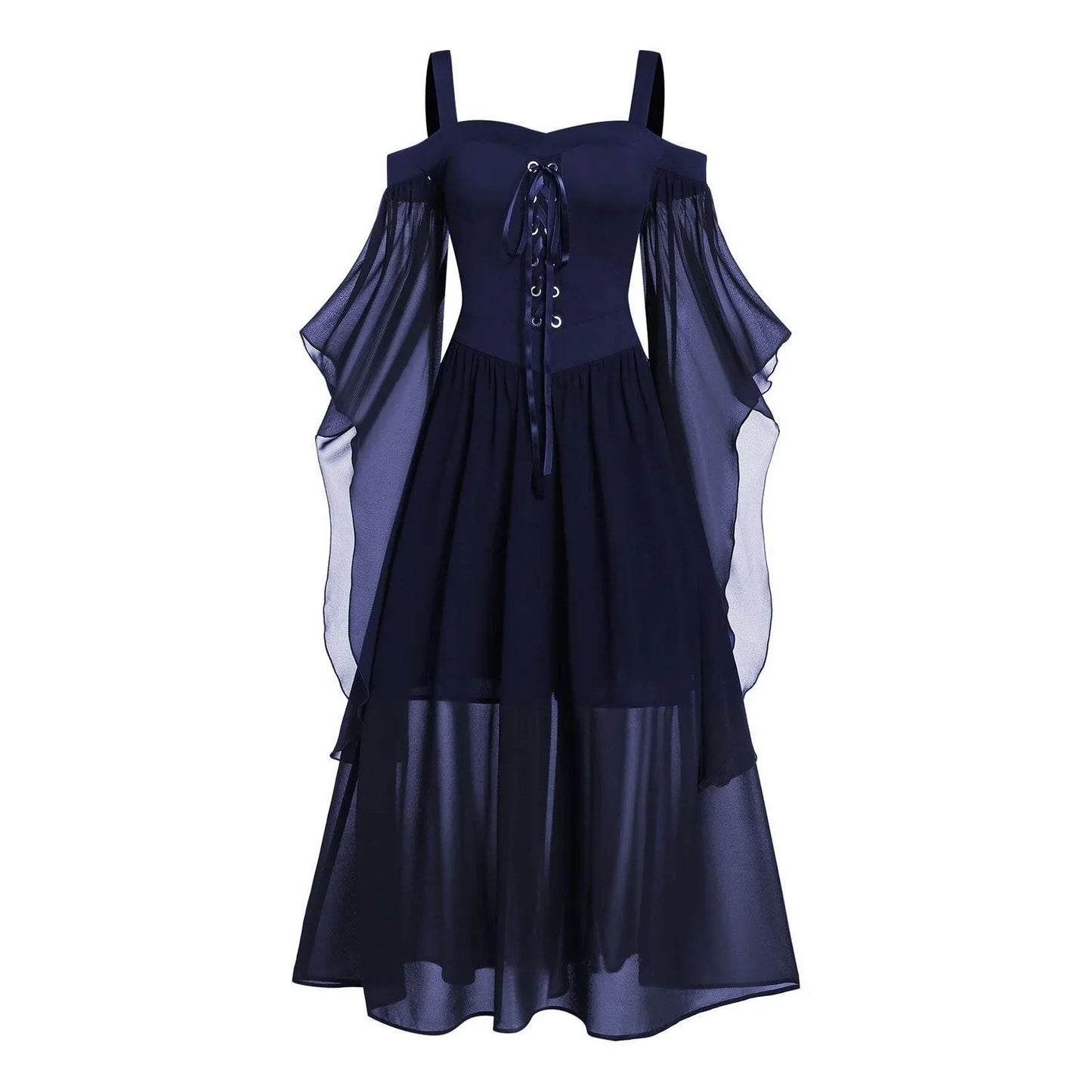 5XL Women Fashion Vintage Style Square Neck Party Dress Women Cosplay Dress Retro Midi Gown Dress Gothic Dresses Women Clothing