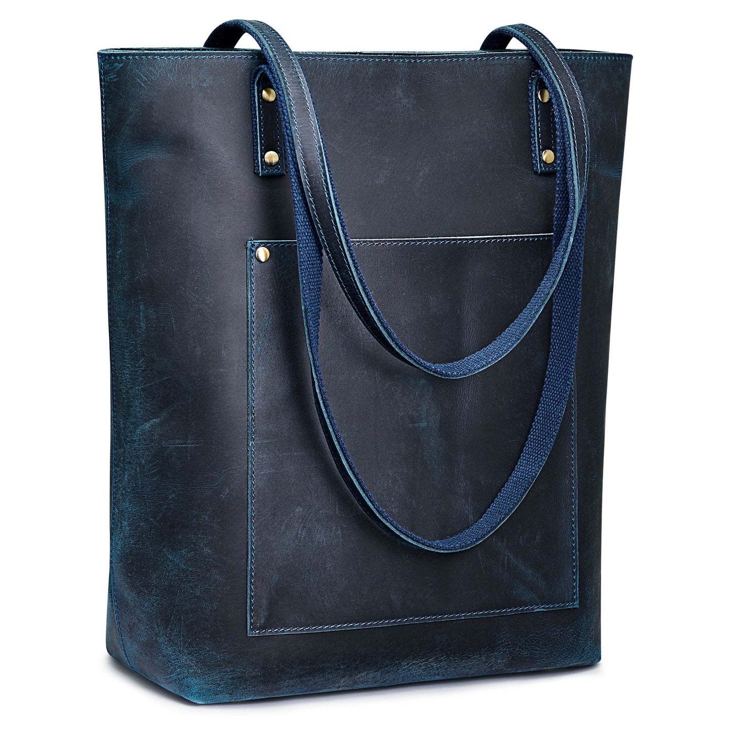 S-ZONE Women Vintage Genuine Leather Tote Bag Large Shoulder Purse Work Handbag