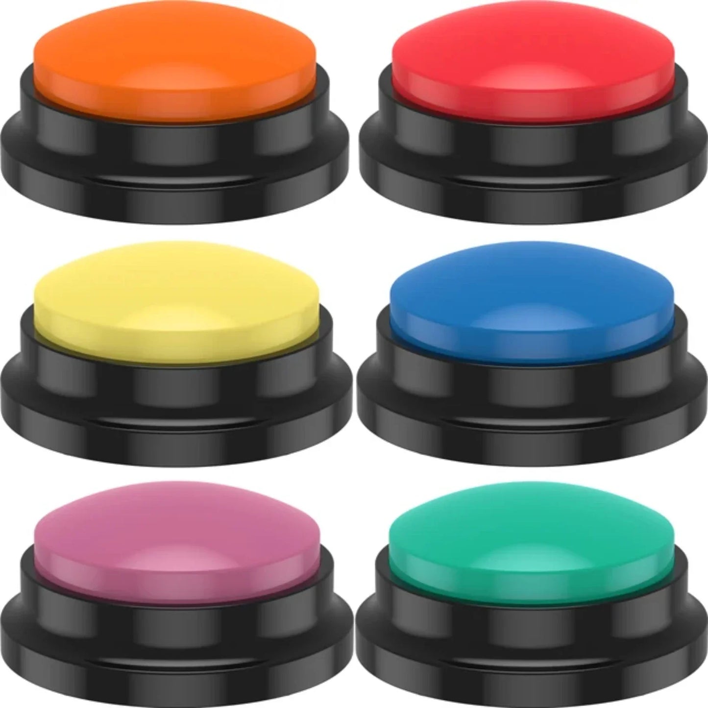 4/6Pcs Recordable Dog Training Buttons With Light Pet Interactive Dog Cat Pet Training Buzzer Talking Button Intelligence Toy