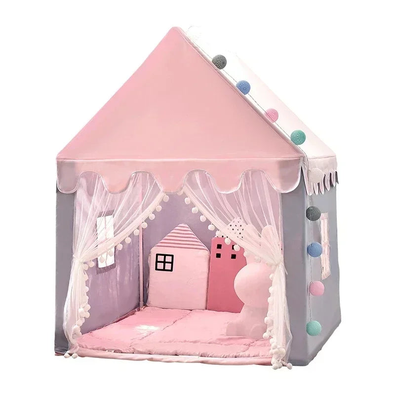 Kids Tent Pink Blue Kid Play House Children Indoor Outdoor Toy House Portable Princess House Children Tent  Christmas Girl Gifts
