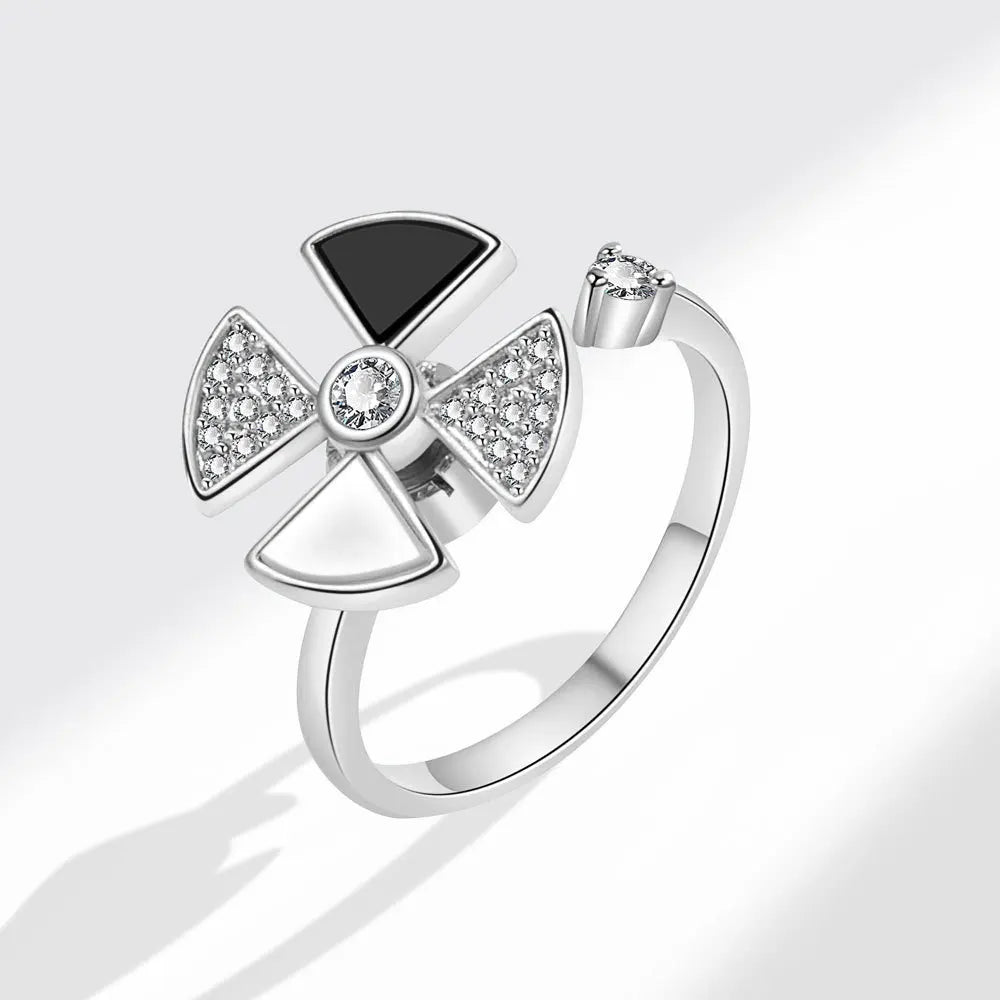 Animal Butterfly Flower Anxiety Spinner Rings Rotate Spinning Anti Worry Stress Relief Fidget Knuckle Rings Anillos De Ansiedad