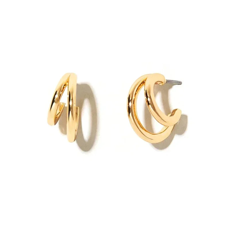 Cartilage 925 Silver Earrings Fashion C-shaped Zircon ear studs European American Geometric Piercing Earrings For Women Jewelry