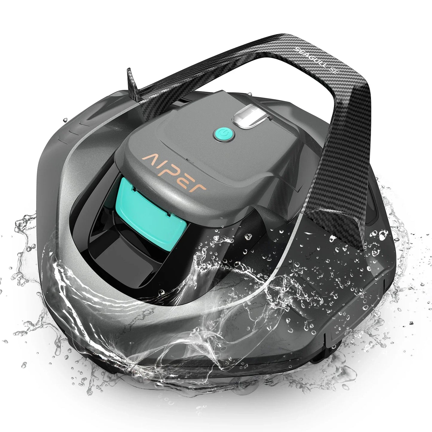 Refurbished Aiper Seagull SE Pool Vacuum Cordless Robotic Pool Cleaner with 100 Mins Runtime, Powerful 1320GPH Suction,Smart Self-Parking, Pool Vacuum for Above Ground Pools up to 860 Sq.ft