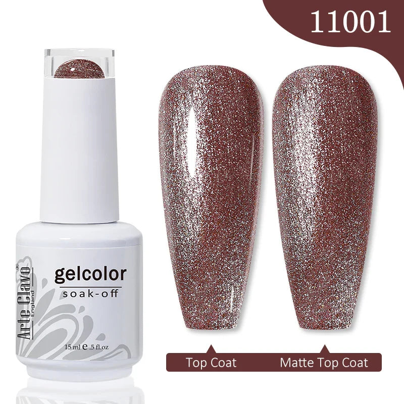 Arte Clavo Autumn Winter Series Jelly Gel Nail Polish 15ml LED Nail Gel Hybrid Varnish Matt Top Base Coat Nail Art Gellak Primer