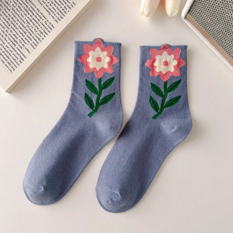 Ruffle Socks Women White Black Frilly Lolita Style Japanese Maiden Cute Kawaii Cotton Harajuku Princess Crew Socks Calcetines