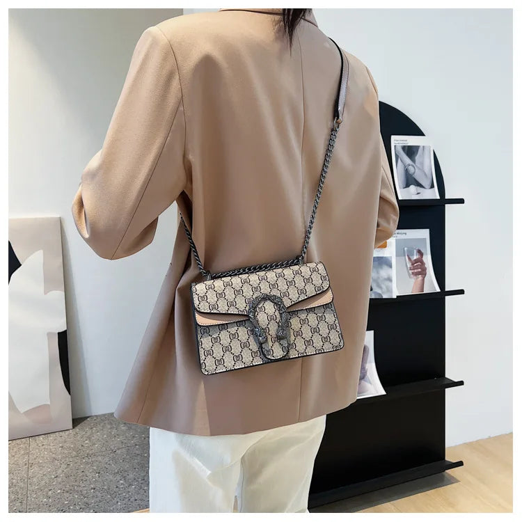 Fashion Popular Women's Bag Trend Brand Retro Chain Shoulder Bag High Quality Ladies Crossbody Bag Designer Luxury Handbag